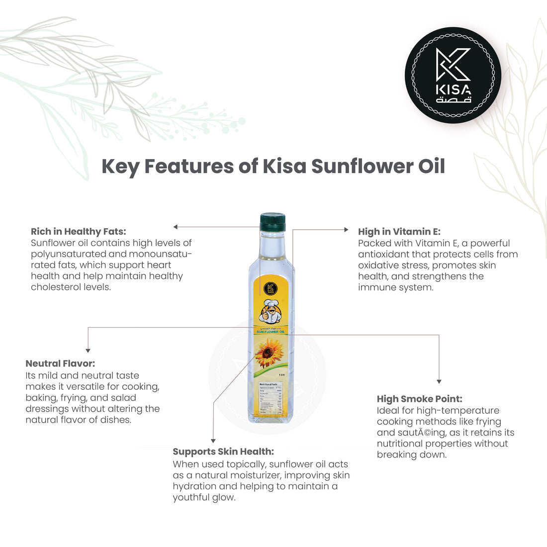 KISA PURE SUN FLOWER OIL 500 ML