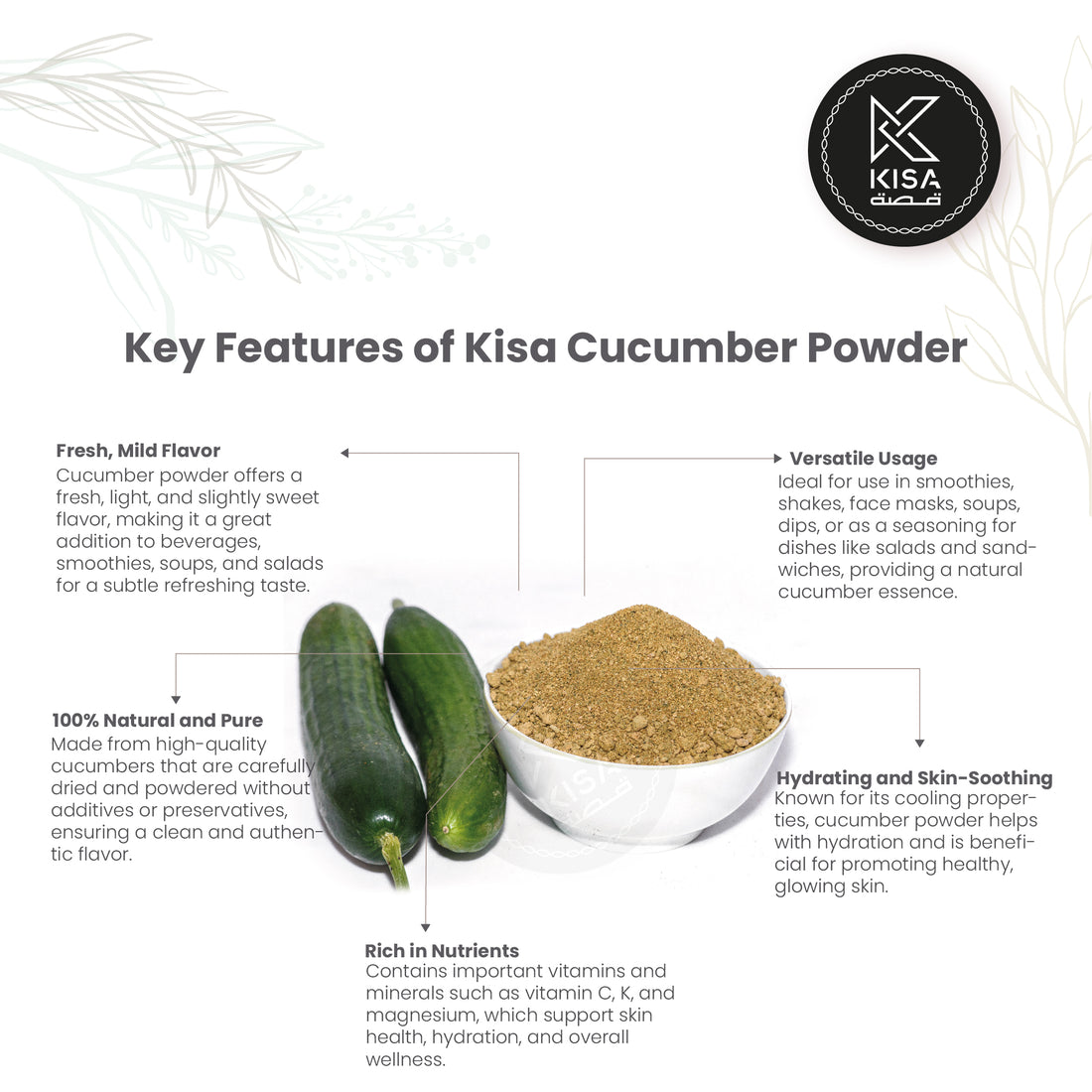 KISA PURE CUCUMBER POWDER