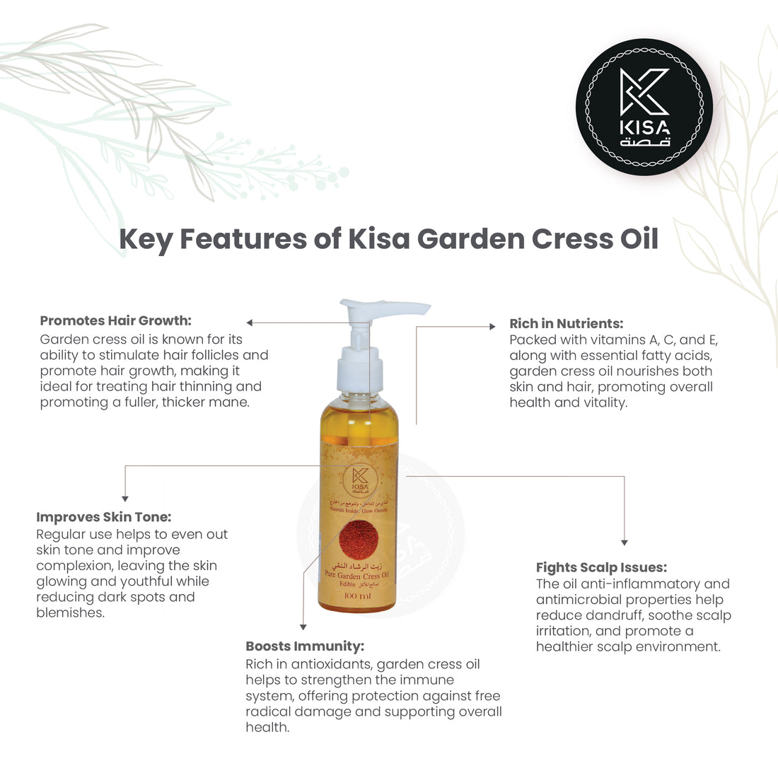 KISA PURE GARDEN CRESS OIL 100 ML