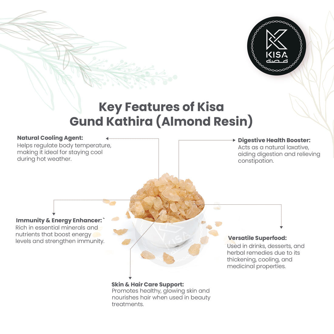 GOND KATHIRA - ALMOND RESIN