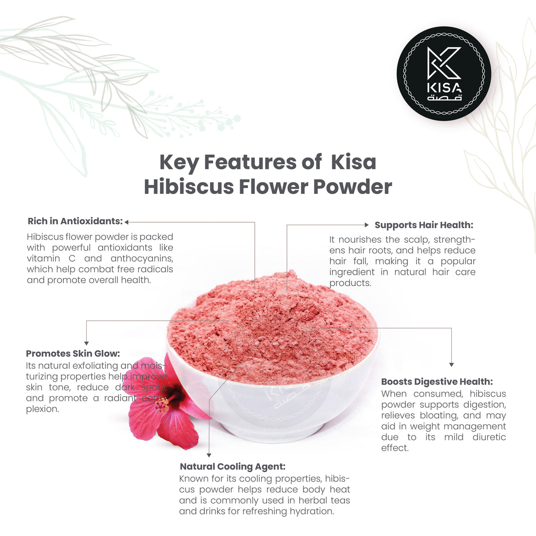 CHEMBARATHI - HIBISCUS ROSA  / JAMAICAN FLOWER POWDER