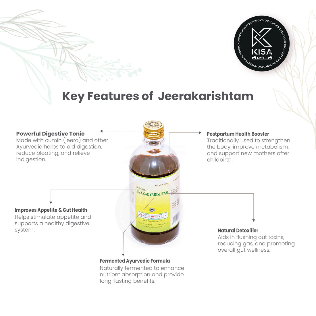 JIRAKADYARISHTAM 450 ML / JEERAKARISHTAM