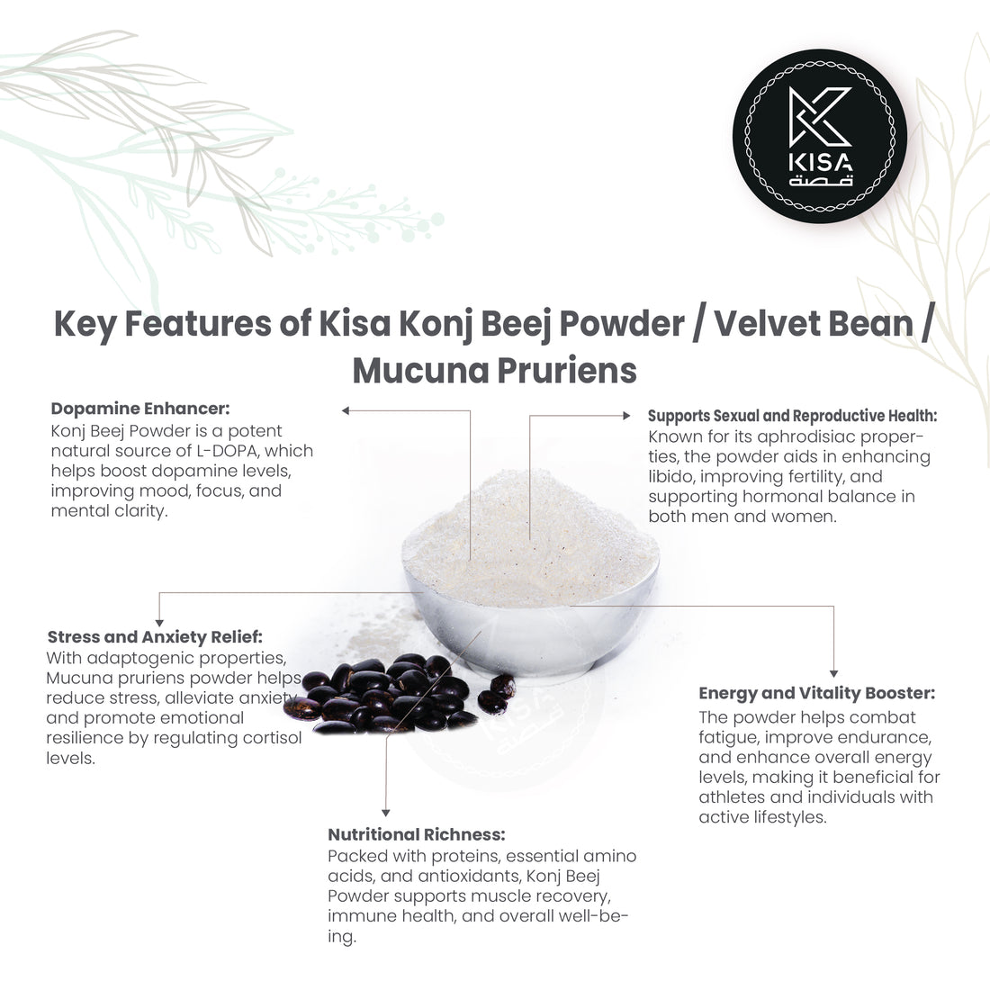 KONJ BEEJ POWDER / VELVET BEAN POWDER