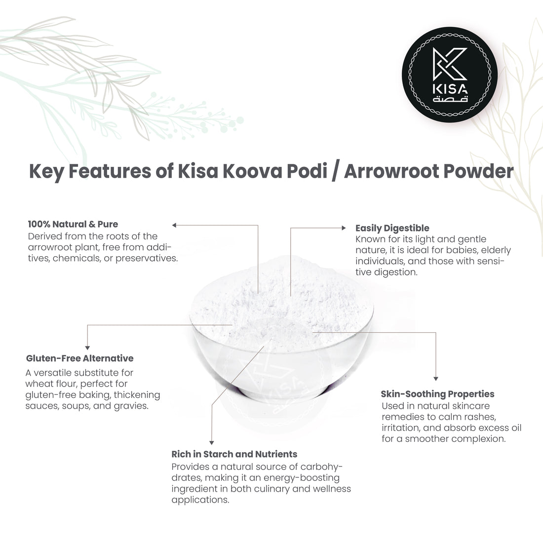 ARROWROOT POWDER-KOOVAA PODI -NISHA POWDER