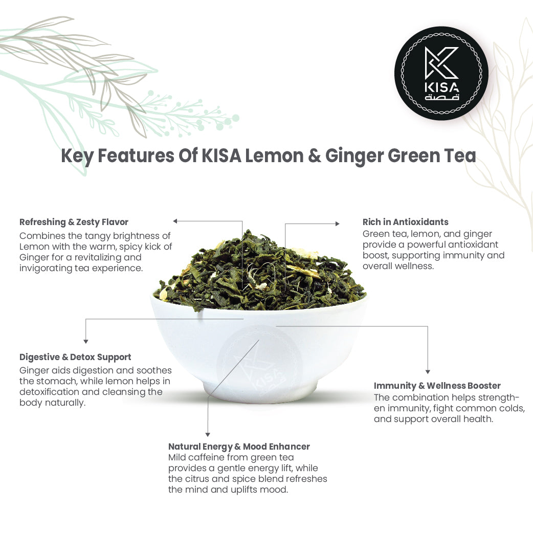 KISA GINGER & LEMON GREEN TEA