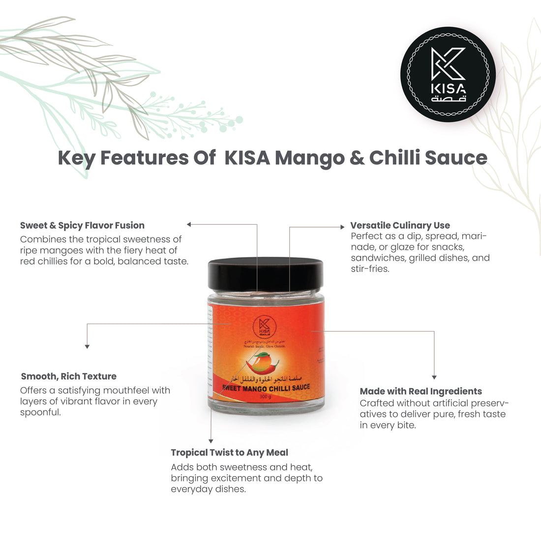KISA SWEET MANGO CHILLI SAUCE - 300 GM