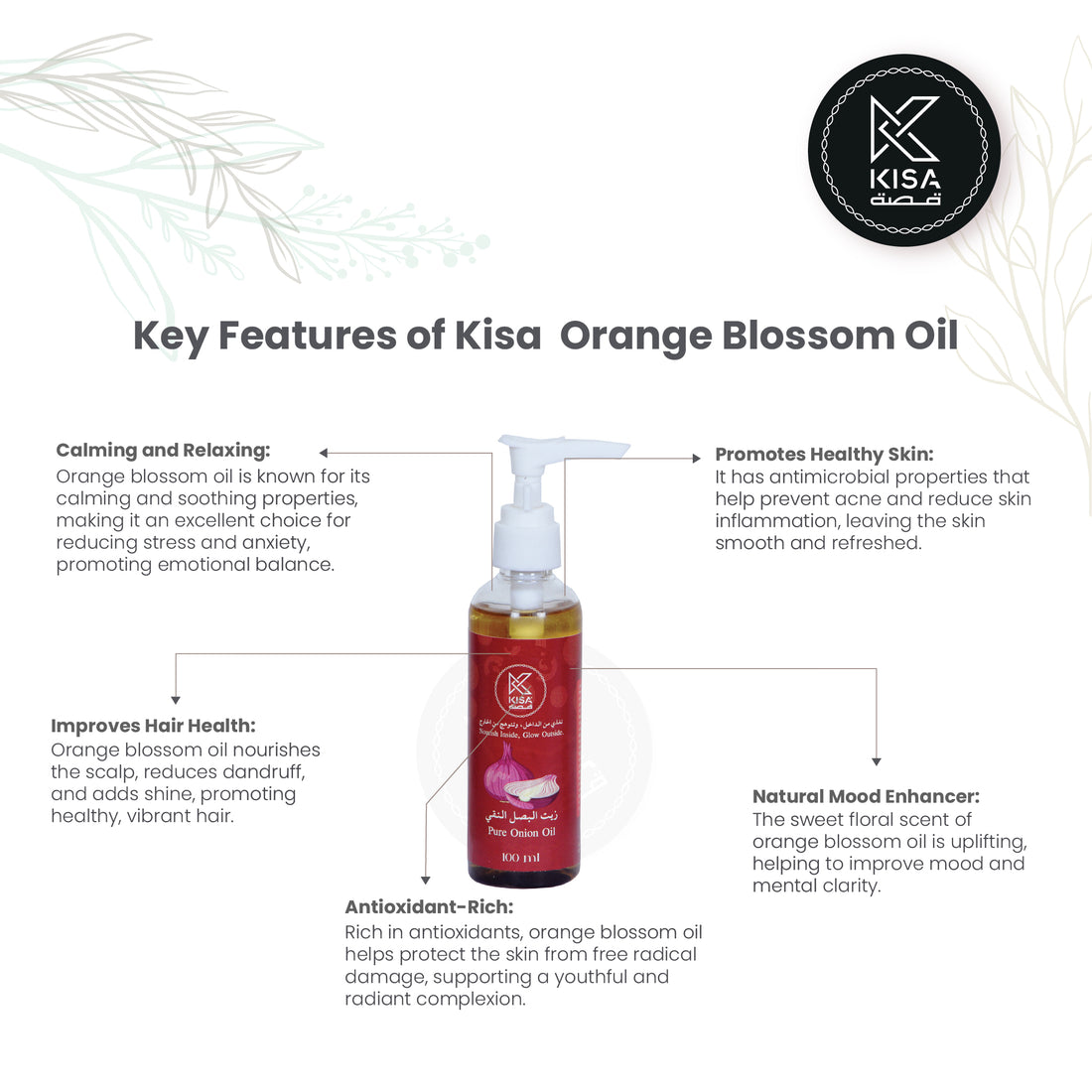 KISA PURE ORANGE BLOSSOM OIL 100 ML