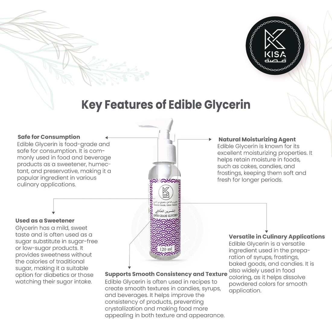 GLYCERIN FOOD GRADE 120 ML
