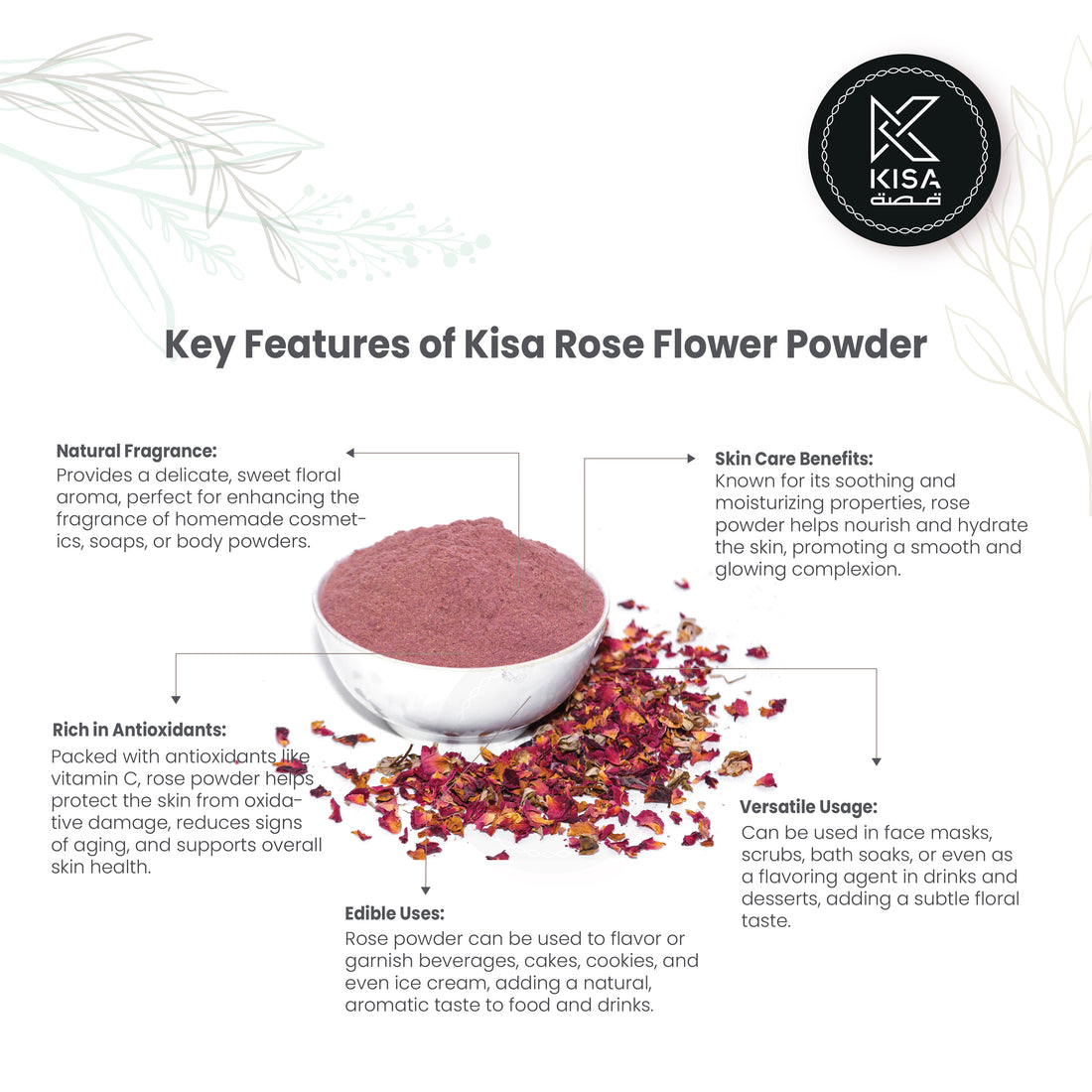 KISA PURE ROSE PETAL POWDER