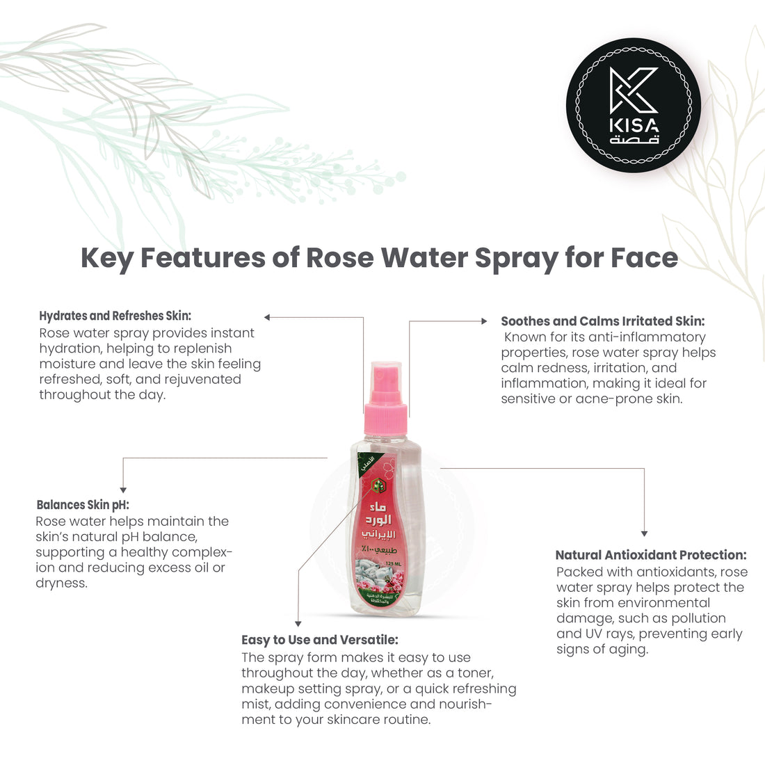 ROSE WATER SPRAY NORMAL125 ML