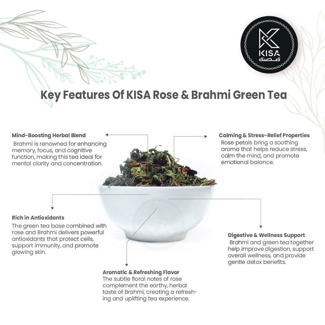 KISA ROSE & BRAHMI GREEN TEA