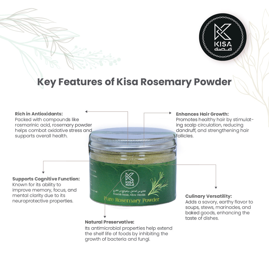 KISA PURE ROSEMARY POWDER 100 GMS BOTTLE