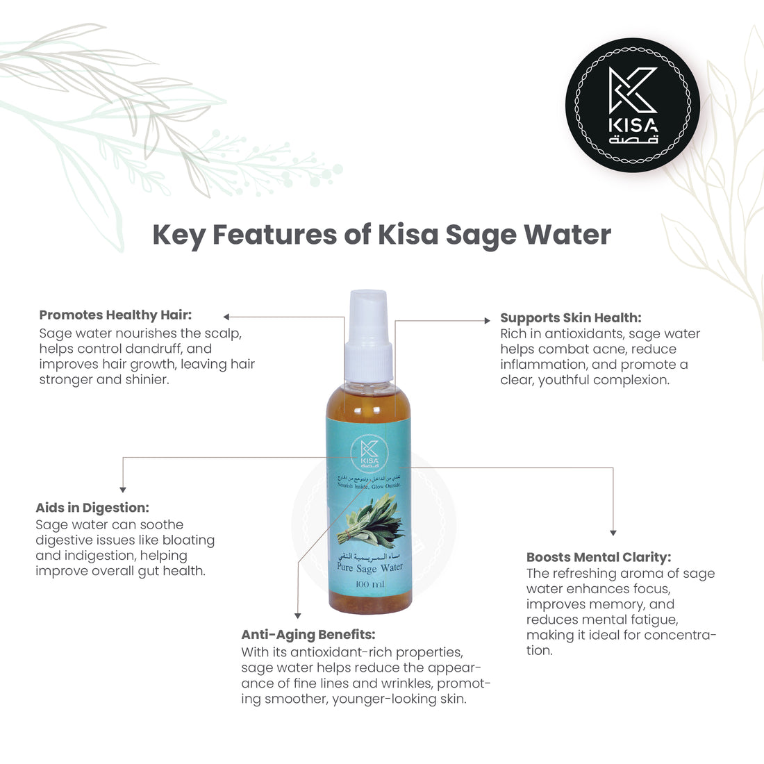 KISA PURE SAGE WATER 100 ML