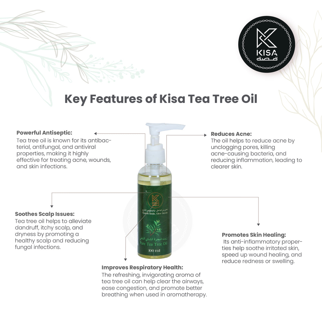 KISA  PURE TEA TREE OIL 100 ML