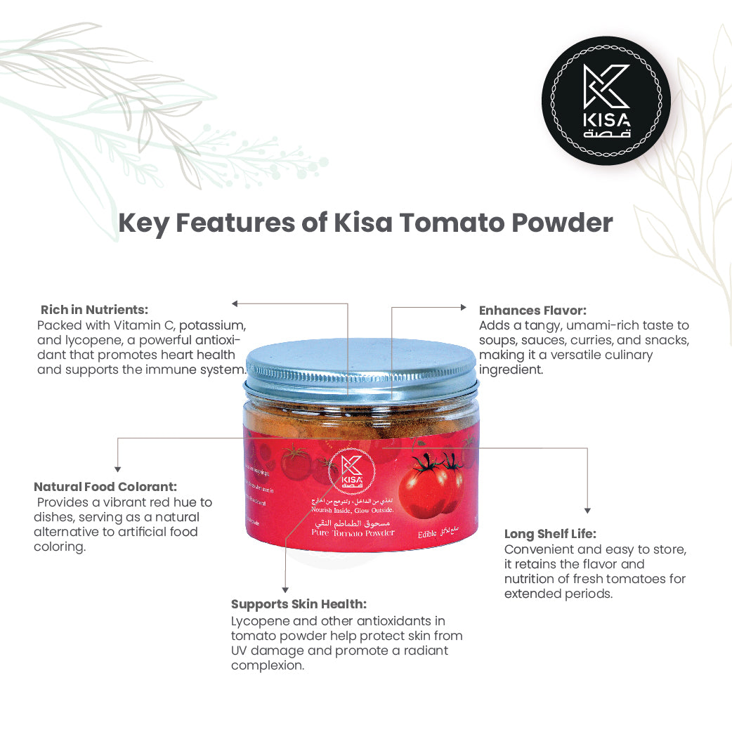 KISA PURE TOMATO POWDER 100 GRM BOTTLE