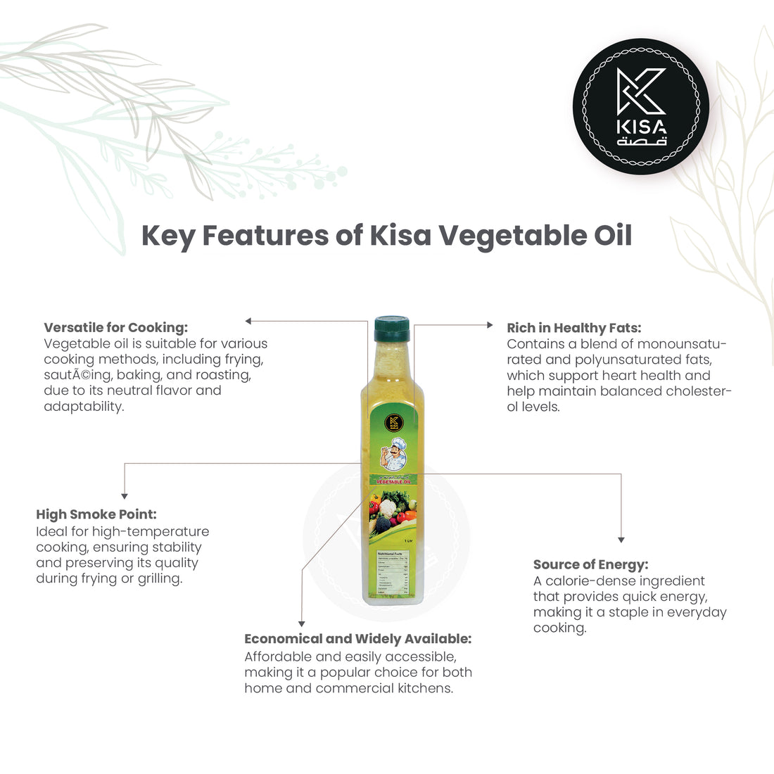 KISA PURE VEGITABLE OIL 1 LTR