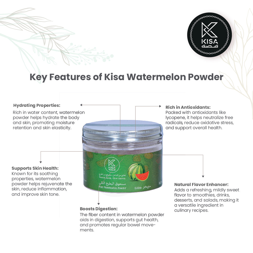 KISA PURE WATERMELON POWDER 100 GM BOTTLE