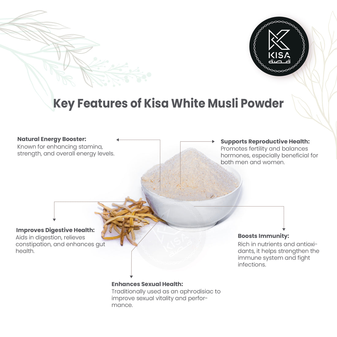 MUSLI WHITE POWDER / CHLOROPHYTUM BORIVILLIANUM